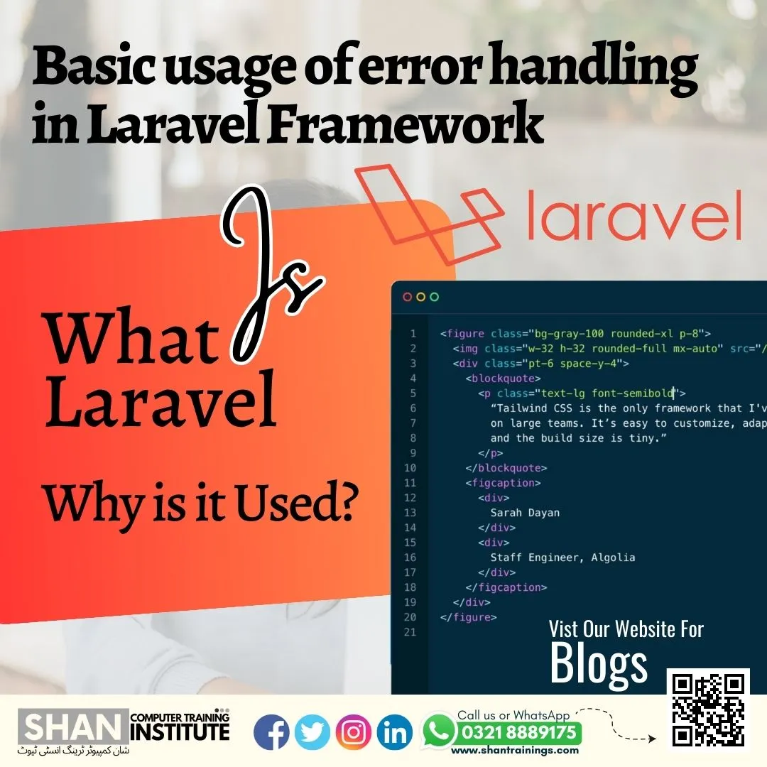 Basic usage of error handling in Laravel Framework Basic usage of error handling in Laravel Framework